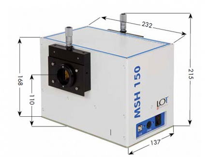 Rozměry monochromátoru MSH-150