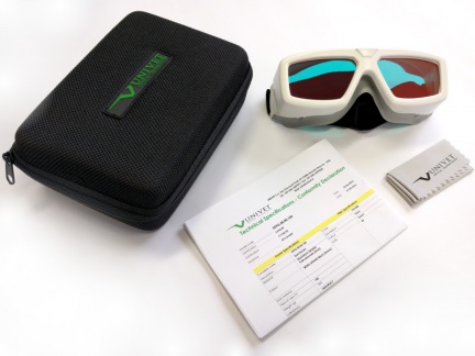 Obsah balení ochranných brýlí Univet