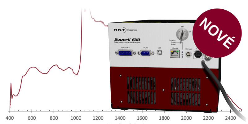 Nový model superkontinuum laseru SuperK EVO